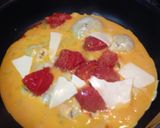 バジル香る＊トマトとチーズの半生卵焼き＊作り方3写真