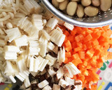 簡単！美味しい！きのこと大豆の混ぜごはん作り方1写真