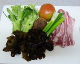 ブロッコリー茎ときくらげの炒め物作り方1写真