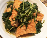 簡単！冷めても美味しい水菜と厚揚げの煮物作り方7写真