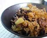 鶏肉と黒豆の赤ワインごはん作り方6写真