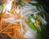 残り野菜で作る、あっさりした温麺作り方6写真