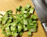 ブロッコリーの茎の梅おかか和え作り方1写真