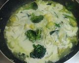 3種の緑野菜クリームパスタ作り方6写真