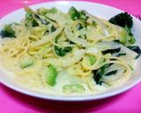 3種の緑野菜クリームパスタ作り方8写真