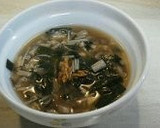 風邪気味の人に　にらときのこのスープ作り方5写真
