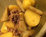 簡単！わが家の肉じゃがとゴボウの煮物作り方5写真