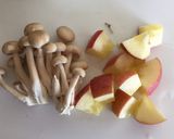 *りんごと豚肉のアヒージョ*作り方1写真