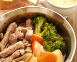 *りんごと豚肉のアヒージョ*作り方7写真