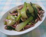 簡単お惣菜♪青梗菜とイカの塩炒め作り方11写真