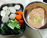 簡単！生姜入り肉団子とかぶのトロトロ煮作り方1写真