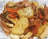 ベーコンポテトのガーリックバター炒め作り方5写真