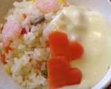 チーズクリームソースかけ海老ピラフ☆作り方3写真