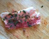 バラ肉しそ明太子くるくる巻作り方3写真