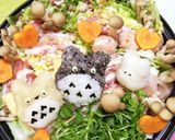 ﾐﾙﾌｨｰﾕ 鍋 大根おろしアートトトロ作り方7写真