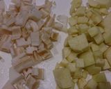 簡単！れんこんとじゃがいもの甘辛炒め作り方1写真
