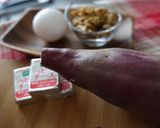 さつまいもとチーズと胡桃のエッグスラット作り方12写真