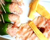 ピーマン巻いたお肉 チーズソース作り方2写真