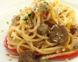 梅と金時豆ペーストのパスタ【天狗缶詰】作り方7写真