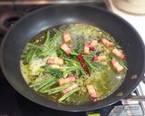 ベーコンとほうれん草のペペロンチーノ作り方16写真