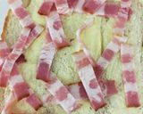 朝食！旨旨！ベーコンエッグトースト作り方2写真