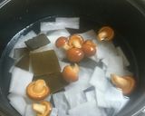 ナメコと大根の味噌汁（本格派の味）作り方3写真