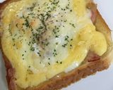 朝食！旨旨！ベーコンエッグトースト作り方5写真
