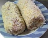 ぶた肉一枚、長ネギ入りボリュームとんかつ作り方7写真