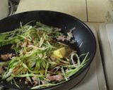 ネギと豚肉の和風パスタ作り方1写真