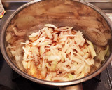 山椒でたべよう！白菜の京風 親子丼作り方3写真