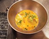 山椒でたべよう！白菜の京風 親子丼作り方5写真