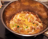 山椒でたべよう！白菜の京風 親子丼作り方6写真