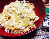 山椒でたべよう！白菜の京風 親子丼作り方8写真