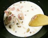 しめじとベーコンのクリームオムライス♪作り方3写真