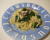 ホウレン草とベーコンのクリームパスタ作り方5写真