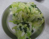 キャベツと香菜の豆腐和え作り方2写真