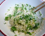 キャベツと香菜の豆腐和え作り方6写真