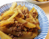 いんげんと豚そぼろの味噌炒め作り方5写真