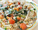 春菊トマトナッツのとろ～りあんかけチャー作り方5写真