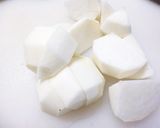 かぶと鶏肉の柚子味噌あんかけ作り方1写真