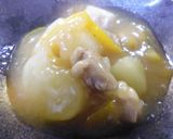 かぶと鶏肉の柚子味噌あんかけ作り方9写真