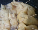 ☆簡単残り物で油揚げの茶巾煮作り方4写真