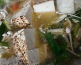 野菜たっぷり &豆腐のコラボもつスープ作り方6写真
