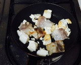 カフェ丼④:お豆腐と豚のふんわり卵とじ丼作り方2写真