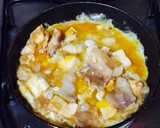 カフェ丼④:お豆腐と豚のふんわり卵とじ丼作り方4写真