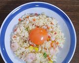 ズボラ料理♪エビピラフに黄身醤油のせ作り方2写真