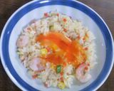 ズボラ料理♪エビピラフに黄身醤油のせ作り方3写真