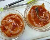 鶏肉とアジのトマト炒め作り方1写真