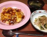 具だくさん五目炒飯でエビ玉あんかけ丼。作り方6写真