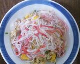 焼き豚炒飯にカニカマあんかけ♪作り方7写真